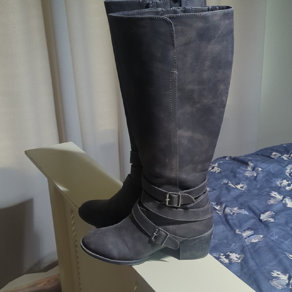 Ruff Hewn Charcoal Over the Knee Boots